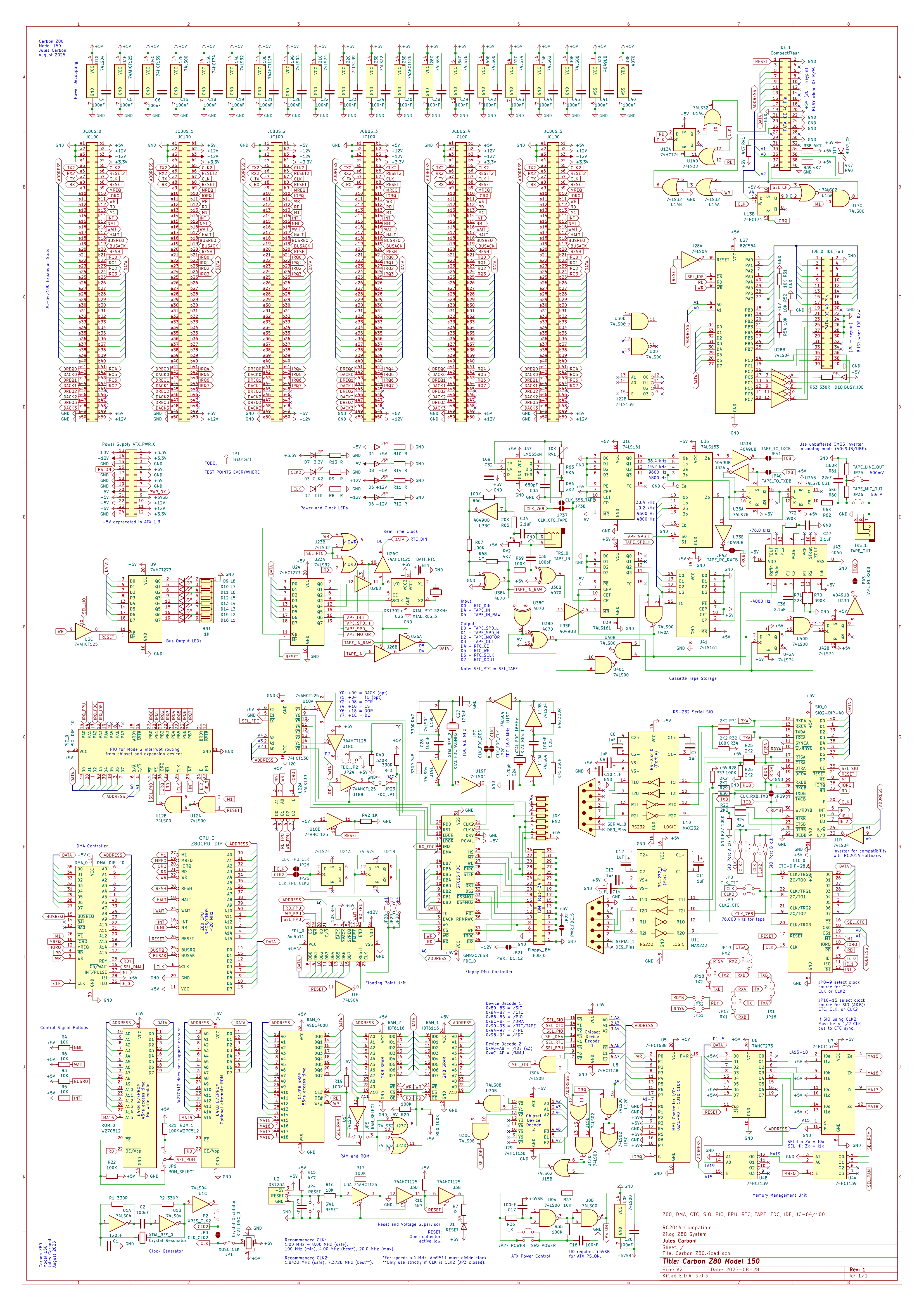 Carbon Z80 Model 150 schematic